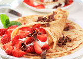  Crepes con ricotta e fragole