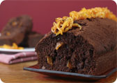 La torta al cioccolato e arancio candito